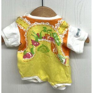 Vintage Cabbage Patch Kid Vegetable Garden Romper CPK  Made In Taiwan 1984 HTF